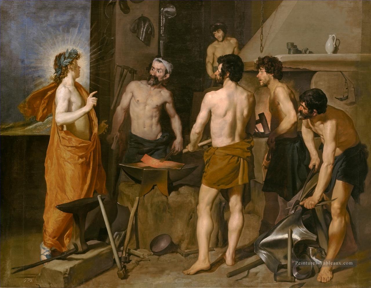 La forge de Vulcan Diego Velázquez Peintures à l'huile